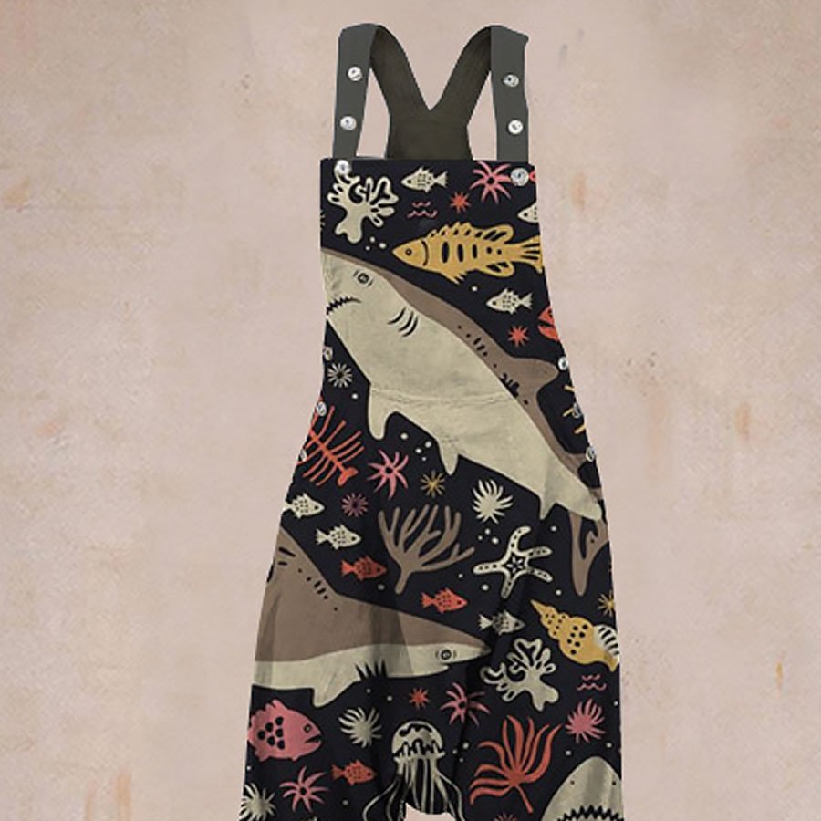Ladies Casual Printed Harem Jumpsuit